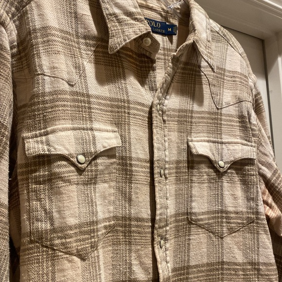 Polo Ralph Lauren Western Pearl Snap Shirt Medium - Picture 4 of 9